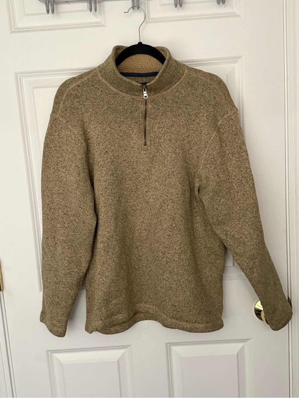 Arrow Men's Half-Zip Sweater in Tan Heather